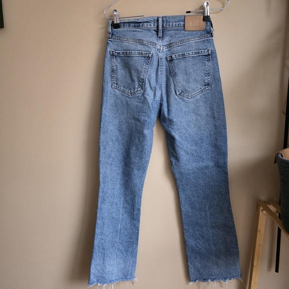 Citizens of Humanity Isola Raw Hem Crop Jeans Sz 24 Blue High Rise Straight Leg - Picture 7 of 9